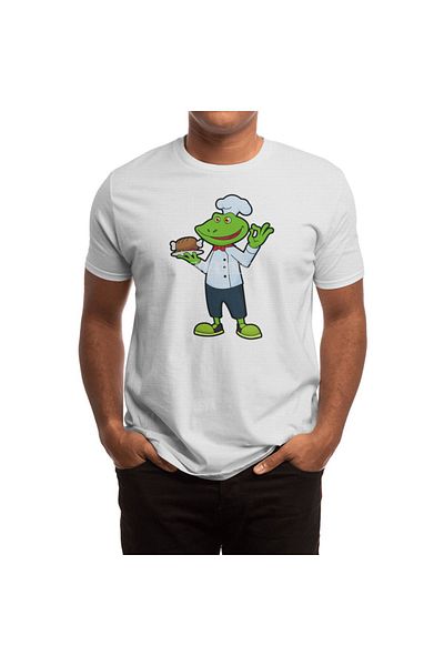 Fizello Μπλουζάκι για άνδρες και γυναίκες - Frog As Cook με μοτίβο, σερβιρίσματος και πλισέ παπούτσια Türkoğlu