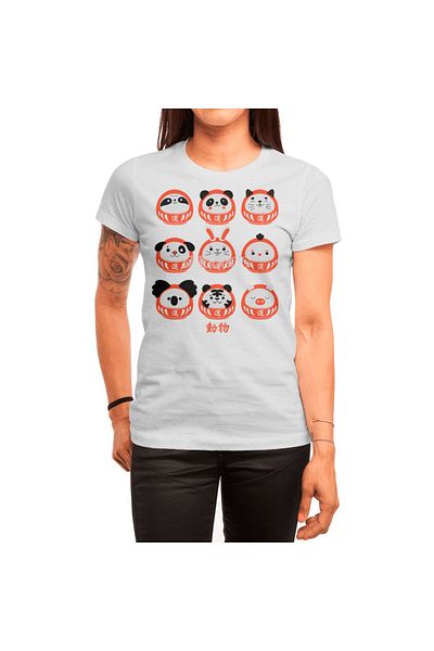 Fizello Λευκό μπλουζάκι Unisex Darumanimals