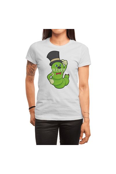 Fizello Tricou alb pentru bărbați și femei în stil Caterpillar - Hanorace Hatli Groom