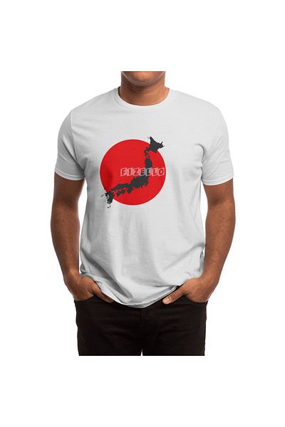 Fizello Λευκό μπλουζάκι για άνδρες και γυναίκες - I Love Japan, My Home, My Country Unisex T-shirt