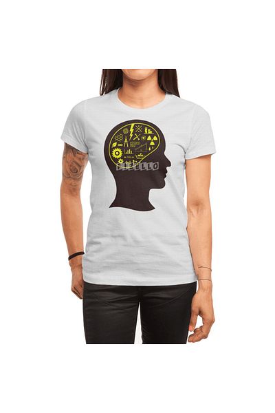 Fizello Ανδρικό και γυναικείο Unisex Λευκό T-Shirt - Engineering Mind Design