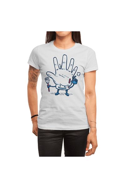Fizello Λευκό μπλουζάκι High Five Robot Unisex