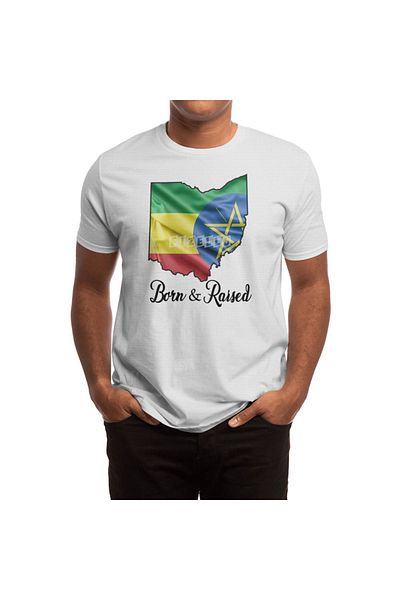 Fizello Ohio How Raised - Λευκό μπλουζάκι Unisex για άνδρες και γυναίκες, Γεννήθηκε στην Εθουαία