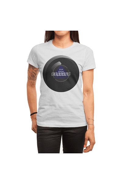 Fizello Tricou alb pentru bărbați și femei - model Sarcastic Magic 8 Ball, unisex