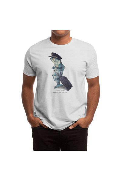 Fizello Λευκό μπλουζάκι Pilot Fish Unisex