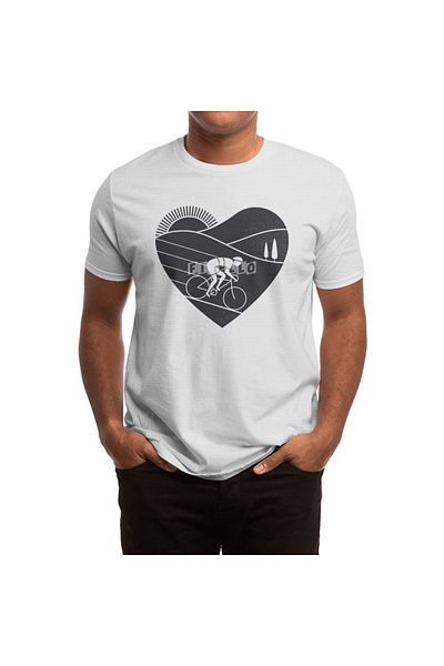 Fizello Λευκό μπλουζάκι Love Cycling Unisex