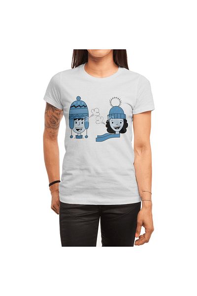 Fizello Tricou alb unisex pentru bărbați și femei - Love Winter