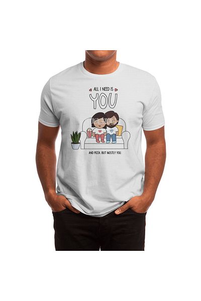 Fizello Ανδρικό και γυναικείο λευκό μπλουζάκι Unisex - All I Need