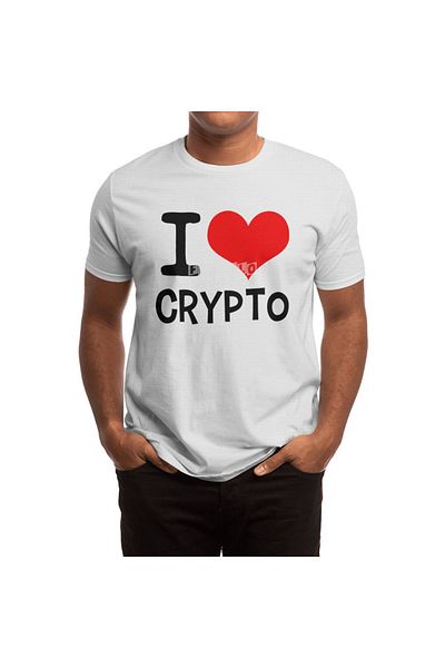 Fizello I Love Crypto Currency Unisex Λευκό μπλουζάκι για άνδρες και γυναίκες