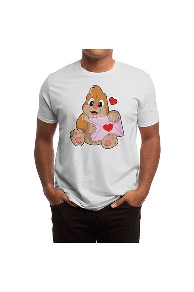Fizello Tricou alb pentru bărbați și femei - Tricou unisex cu model Heart Envelope