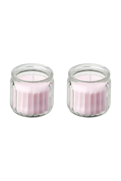 IKEA Mum Lugnare Bardakta Kokulu Tealight Mum, Pembe, 12 Saat, Yasemin, 2 Adet