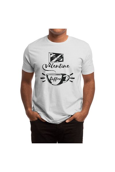 Fizello Coffee Is My Valentine - Unisex Λευκό T-Shirt