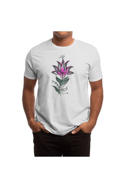 Fizello Μπλουζάκι Unisex Λευκό Zentangle Lotus Flower για άνδρες και γυναίκες