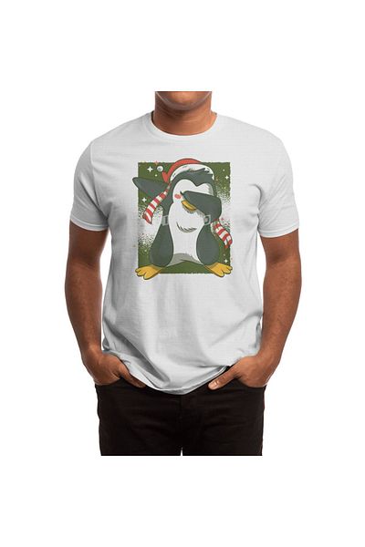 Fizello Kerubim Penguin Dapper - Ανδρικό και γυναικείο λευκό μπλουζάκι, Unisex