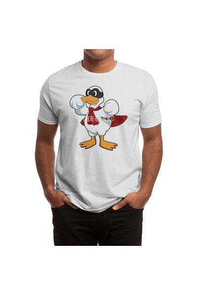 Fizello Μπλουζάκι White Duck - Λεπτομέρεια Cape & Mask, Unisex