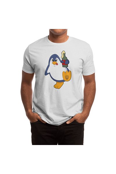 Fizello Pinguriin Brewery Bottle Design Tricou alb unisex