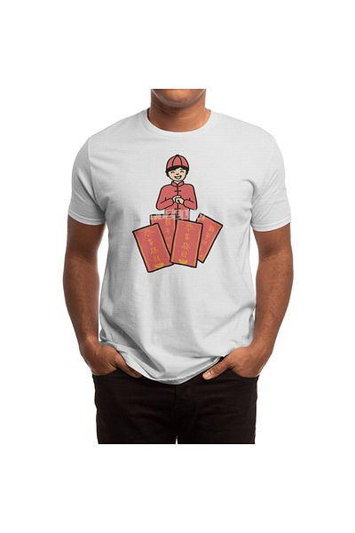 Fizello Tricou Happy Kid China New Year Personalized Color Wraps pentru bărbați și femei - Tricou alb unisex