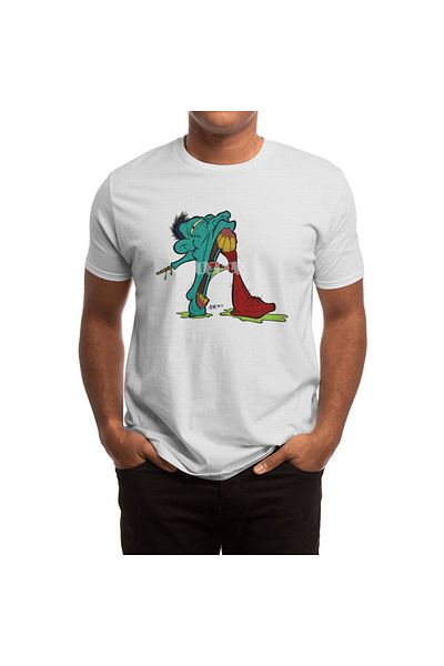 Fizello Tricou alb pentru bărbați și femei - Tricou unisex cu literă alfabetică grotescă „a”.
