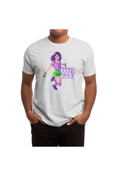 Fizello Tricou alb unisex Kawaii Fitness Club
