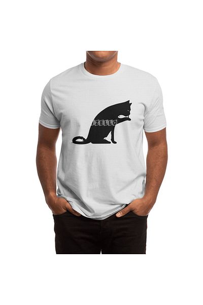 Fizello Tricou unisex White Cat pentru bărbați și femei
