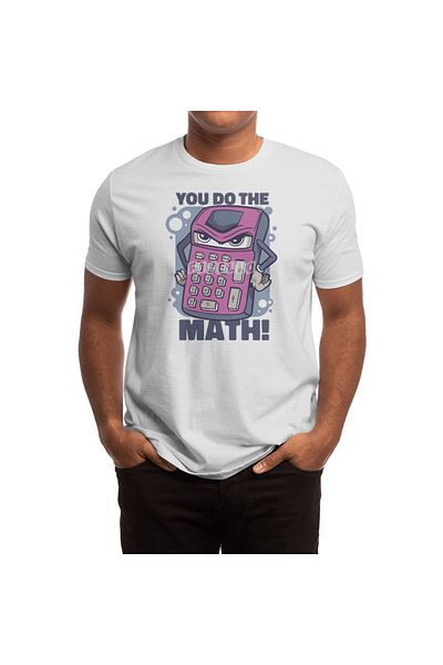 Fizello Tricou alb unisex pentru bărbați și femei - You Do The Math