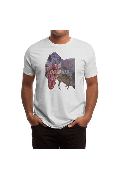 Fizello Tricou alb pentru bărbați și femei - Tricou unisex T Rex Eating