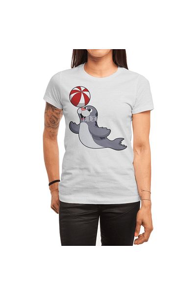 Fizello Tricou Polo pentru bărbați și femei - Seal With Water, Tricou alb unisex
