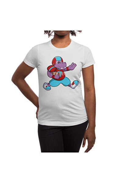 Fizello Hippo At Spor - Чоловічий, жіночий та унісекс білий футболка, дизайн футбольного м'яча та шолома