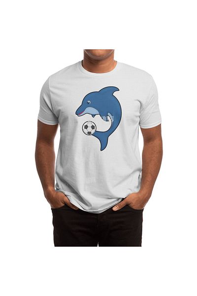Fizello Dolfin Sports T-Shirt - Football Player and Futsball Design