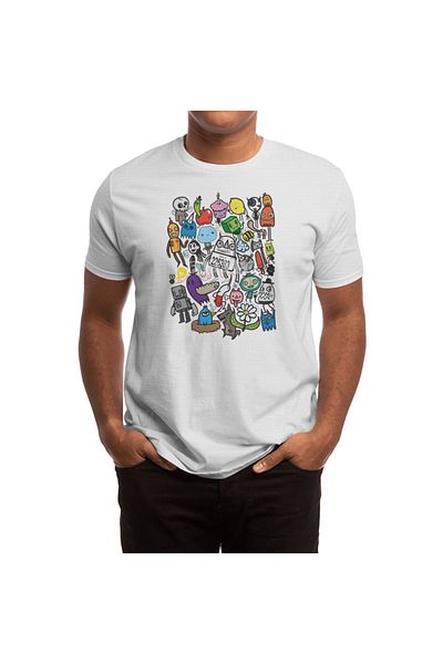 Fizello Tricou alb pentru bărbați și femei - Tricou unisex Many Colorful Friends