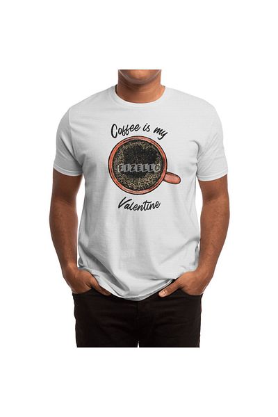 Fizello Coffee Is My Valentine - Unisex Λευκό T-Shirt