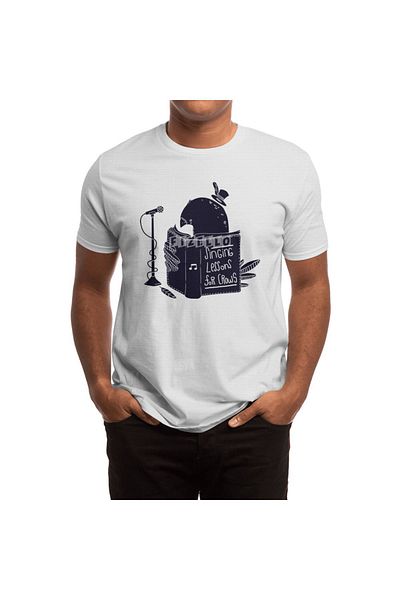 Fizello Λευκό μπλουζάκι Unisex σε σχήμα ανδρών και γυναικών - Singing Lessons T-shirt