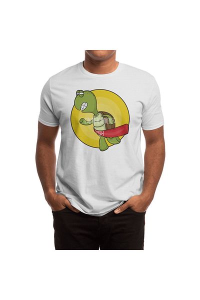 Fizello Μπλουζάκι Turtle Jogging για άνδρες και γυναίκες - Unisex Λευκό