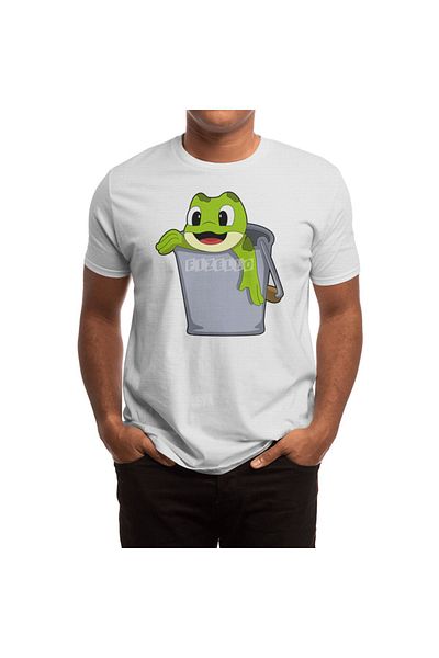 Fizello Tricou alb pentru bărbați și femei - cu model Frog In Bucket