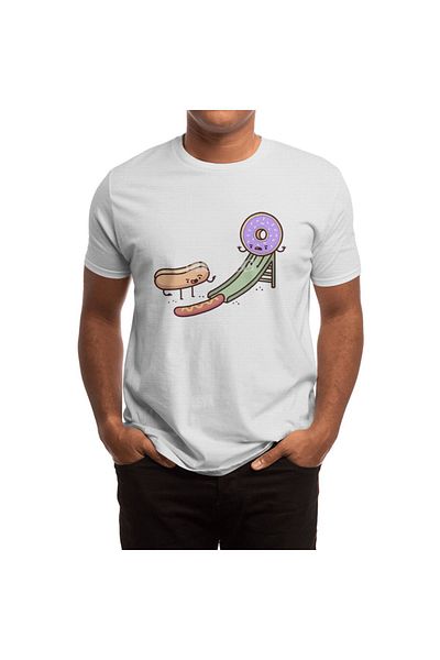 Fizello Μπλουζάκι Unisex White Hotdog Prank T-shirt