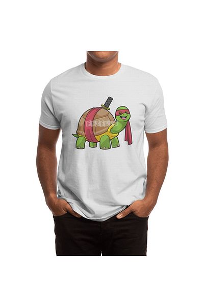 Fizello Λευκό μπλουζάκι Unisex για άνδρες και γυναίκες - Turtle Horse Martial Arts With Sword