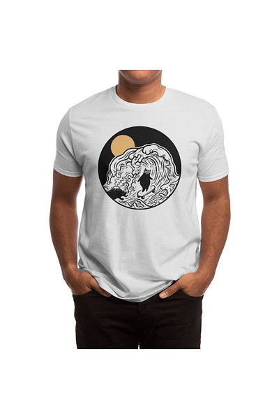 Fizello Λευκό μπλουζάκι Unisex για άνδρες και γυναίκες - Summer Surf Skater