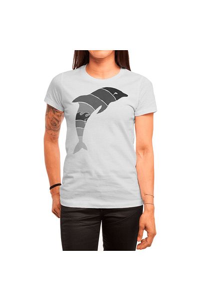 Fizello Αθλητικό μπλουζάκι Halfone Screen Dolphin in the Air BLACK