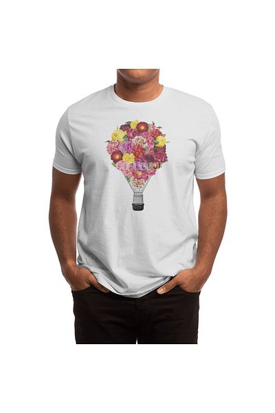 Fizello Ανδρικό και γυναικείο Unisex Λευκό T-Shirt - Blooming Balloon Design