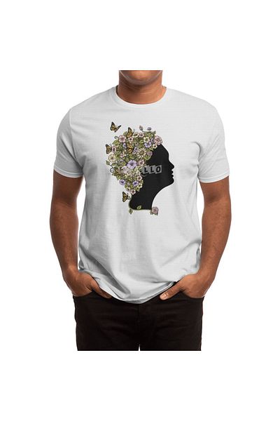 Fizello Floral Λευκό T-Shirt για άνδρες και γυναίκες - Unisex T-shirt