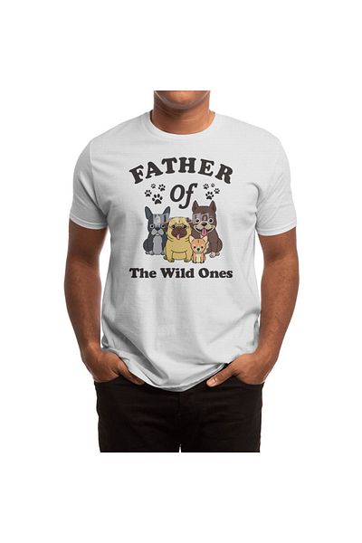 Fizello Ανδρικό και γυναικείο Unisex Λευκό T-shirt - Father Of The Wild Ones
