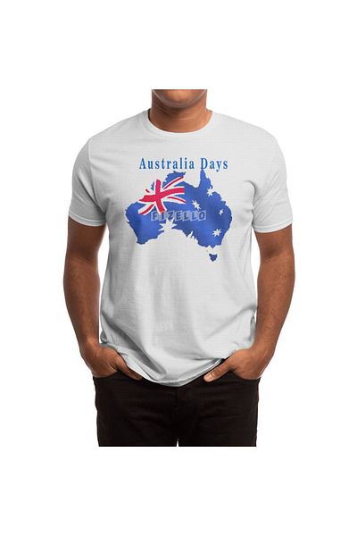Fizello 26 Ιανουαρίου 2018 Australia Days - Λευκό μπλουζάκι Unisex για άνδρες και γυναίκες