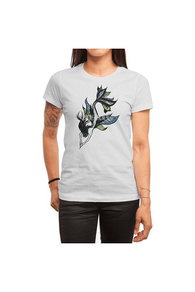 Fizello Faithful Long Lace Mermaid Tattoo Style - Γυναικείο/Unisex Λευκό T-Shirt