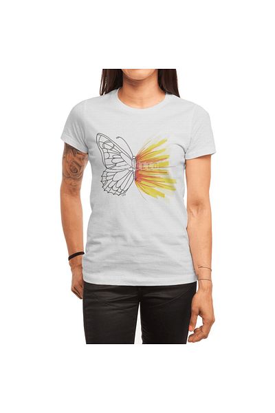 Fizello Μπλουζάκι για άνδρες και γυναίκες - Butterfly Effect Hand Drawn Art, Unisex Λευκό T-shirt