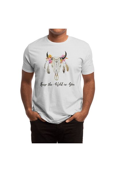 Fizello Λευκό μπλουζάκι Unisex - Keep The Wild In You