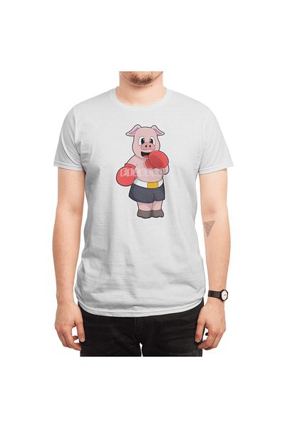 Fizello Boxer and Pig as Boxer - Men's and Women's White T-Shirt