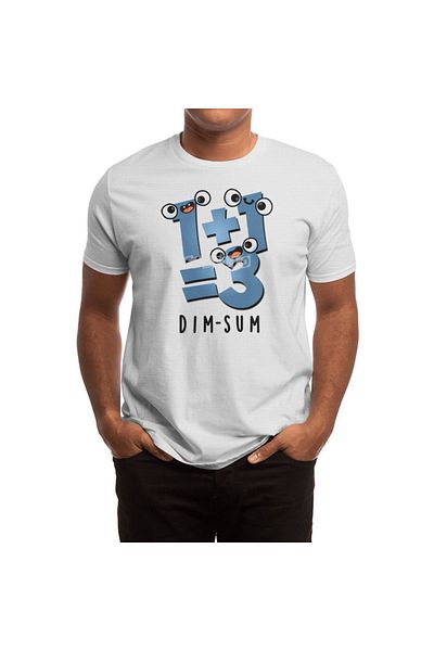 Fizello Μπλουζάκι Unisex Λευκό Dim Sum - Ανδρικό και γυναικείο μπλουζάκι παιχνιδιών Math Joke
