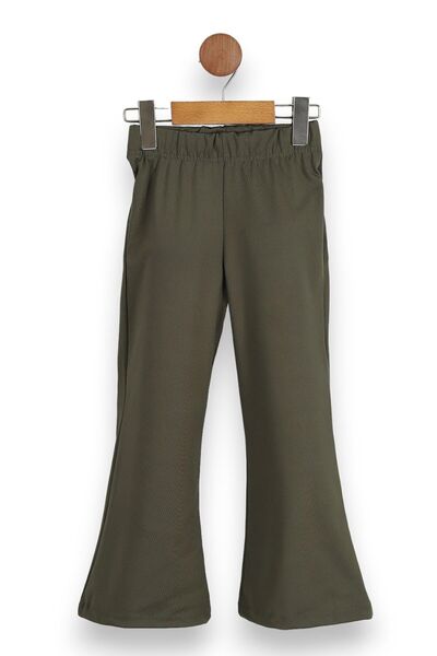 Ege Bebek Girl's Polyester Wrapped Blouse and Spanish Leg Set