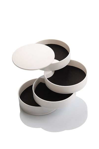 Lova Jewelry Makeup Accessory Box 10X10 cm Stylish Organizer Necklace Ring Button Box Plastic