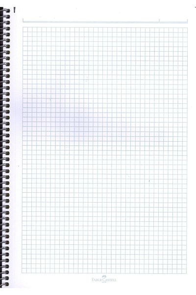 Faber Castell 80 Sheets Checked Faces Spiral Notebook